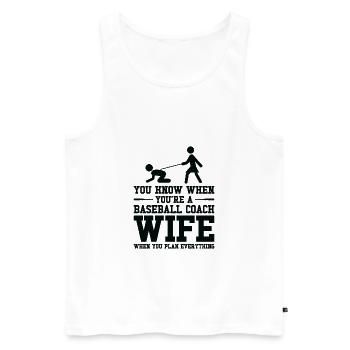 Baseball-Trainerin Ehefrau Berufstätige Mutter - Männer Premium Bio Tank Top - Weiß - Vorne - Michal (187cm)