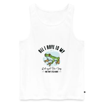 Rotäugiger Laubfrosch Niedliches - Männer Premium Bio Tank Top - Weiß - Vorne - AI Model Male 178 light (178cm)
