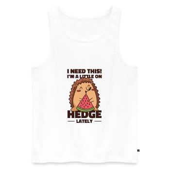 Igel Niedliches Tier Wassermelone Obst Tierfutter - Männer Premium Bio Tank Top - Weiß - Vorne - AI Model Male 178 light (178cm)