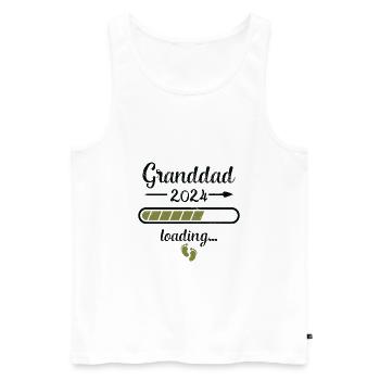 Granddad 2024 Loading Pregnancy Grandfather Birth - Men's Premium Organic Tank Top - white - Front - AI Model Male 178 light (178cm)