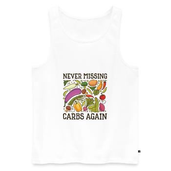 Ketogene Lebensmittel Gewichtsverlust Gesunder - Männer Premium Bio Tank Top - Weiß - Vorne - Michal (187cm)