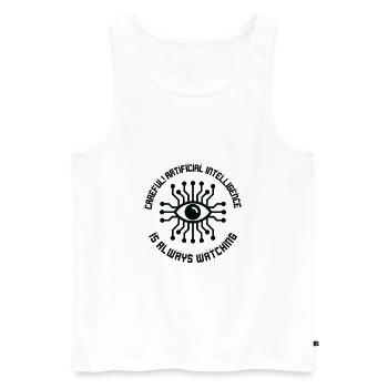Künstliche Intelligenz Programmierung - Männer Premium Bio Tank Top - Weiß - Vorne - AI Model Male 178 light (178cm)