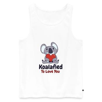Saint-Valentin Koala Love Wildlife Koala Lover - Débardeur bio Premium Homme - blanc - Devant - Michal (187cm)
