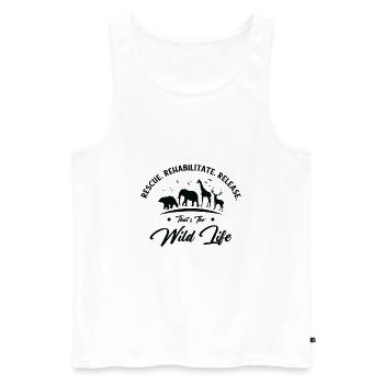 World Wildlife Day Animal Rescue Wildlife - Men's Premium Organic Tank Top - white - Front - Michal (187cm)