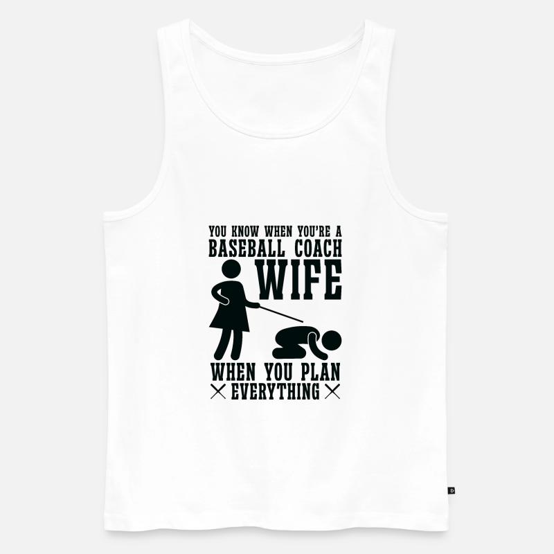 Baseball-Trainerin Ehefrau Berufstätige Mutter - Männer Premium Bio Tank Top - Weiß