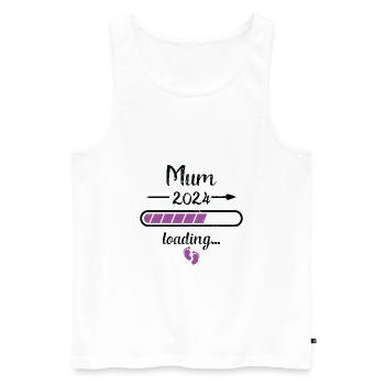 Mum 2024 Loading Pregnancy Mother Mommy Mom Birth - Men's Premium Organic Tank Top - white - Front - Michal (187cm)