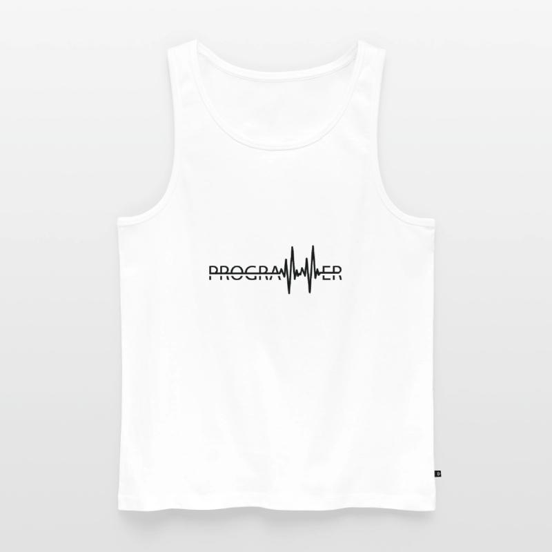 Programmeur Codeur de programmation Heartbeat Débardeur bio Premium Homme