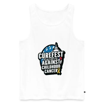 CureFest 2023 CureFest pour les patients atteints de cancer infantile - Débardeur bio Premium Homme - blanc - Devant - Michal (187cm)