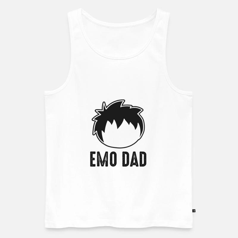 Emo Staff Emo Y2K Emo Goth Gothic Alt Alternative - Men's Premium Organic Tank Top - white