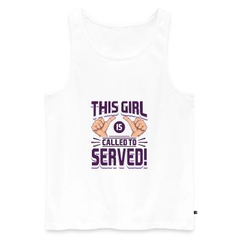Mormonen LDS Missionar Dieses Mädchen ist berufen - Männer Premium Bio Tank Top - Weiß - Vorne - AI Model Male 178 light (178cm)