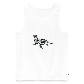 Robbe Seelöwe Robben Silhouette - Männer Premium Bio Tank Top - Weiß - Vorne - Michal (187cm)