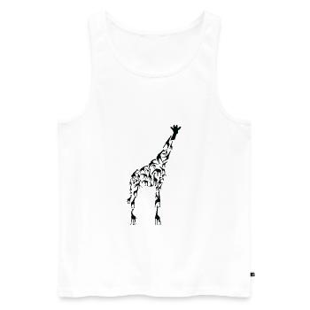 Giraffe Wildlife Afrika Giraffen Silhouette - Männer Premium Bio Tank Top - Weiß - Vorne - Michal (187cm)