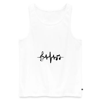 Heartbeat music - Men's Premium Organic Tank Top - white - Front - AI Model Male 178 light (178cm)