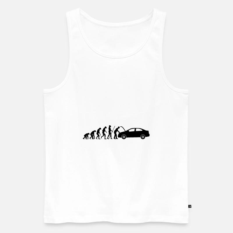 KFZ Mechaniker Evolution - Männer Premium Bio Tank Top - Weiß