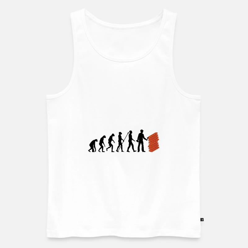 Bricklayer evolution - Men's Premium Organic Tank Top - white
