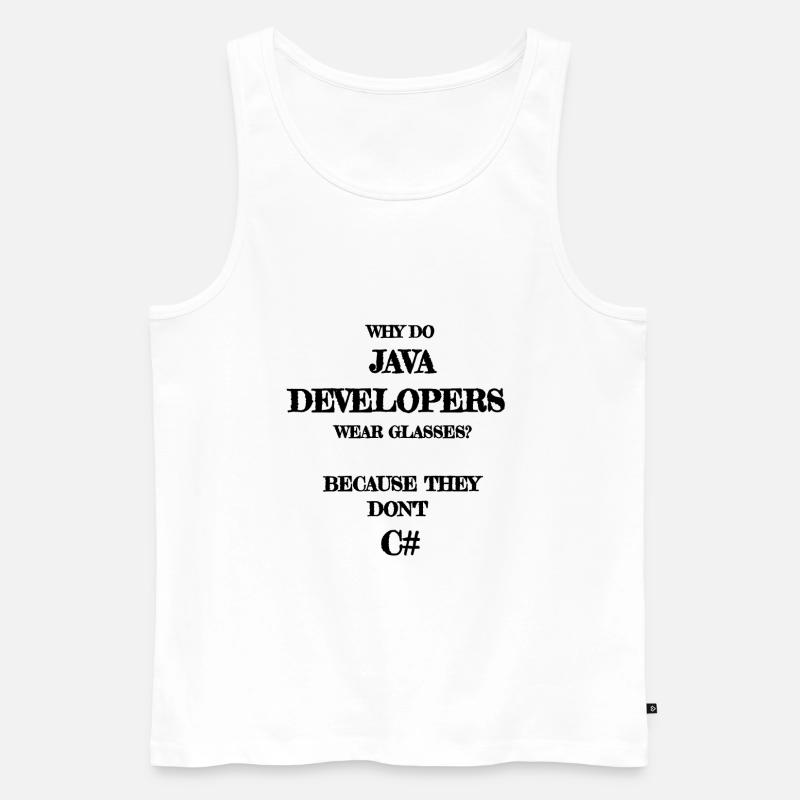 java developers joke Java Developer - Débardeur bio Premium Homme - blanc