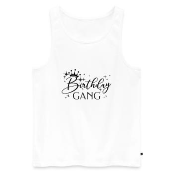 Geburtstag Gang Matching Gruppe Geburtstagsfeier Geschenk - Männer Premium Bio Tank Top - Weiß - Vorne - Michal (187cm)
