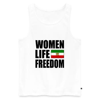 Women life freedom - Débardeur bio Premium Homme - blanc - Devant - Michal (187cm)