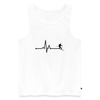 Ski heartfelt - Men's Premium Organic Tank Top - white - Front - AI Model Male 178 light (178cm)