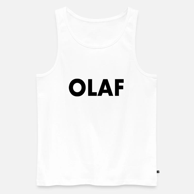 Olaf - Männer Premium Bio Tank Top - Weiß