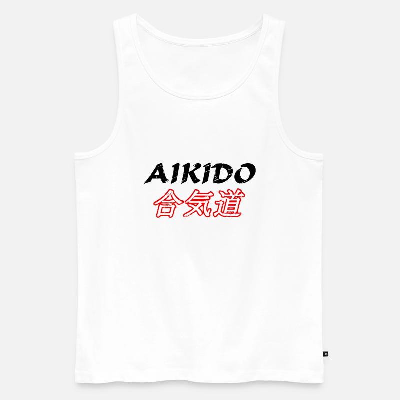 Aikido - Männer Premium Bio Tank Top - Weiß