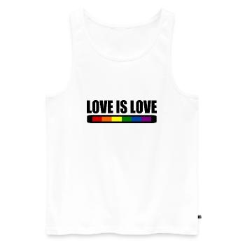 Love is love - Men's Premium Organic Tank Top - white - Front - AI Model Male 178 light (178cm)