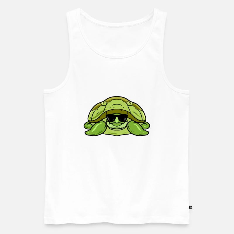 Schildkröte - Männer Premium Bio Tank Top - Weiß