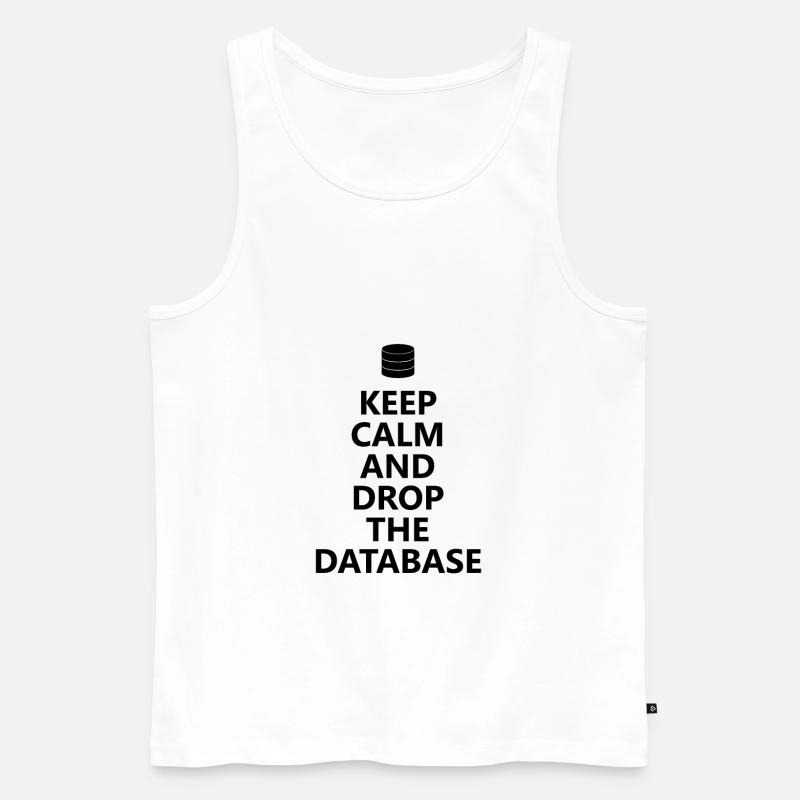 Database admin - keep calm - Men's Premium Organic Tank Top - white