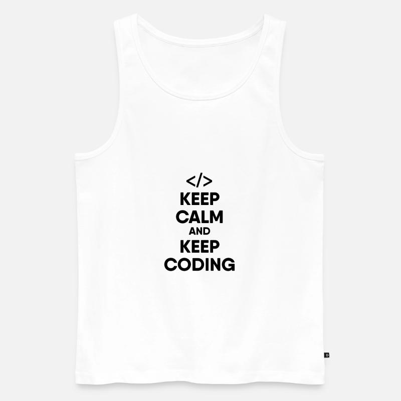 Programmierer Bleib Ruhig - Männer Premium Bio Tank Top - Weiß