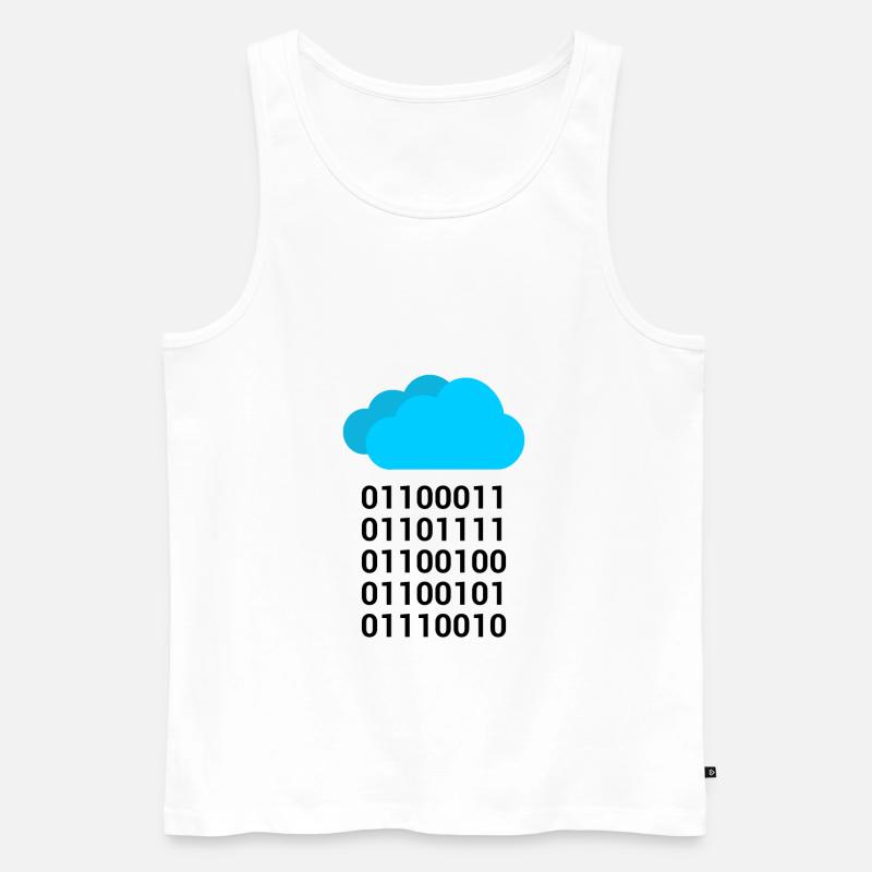 Computer Science Binary Gift Shirt - Men's Premium Organic Tank Top - white