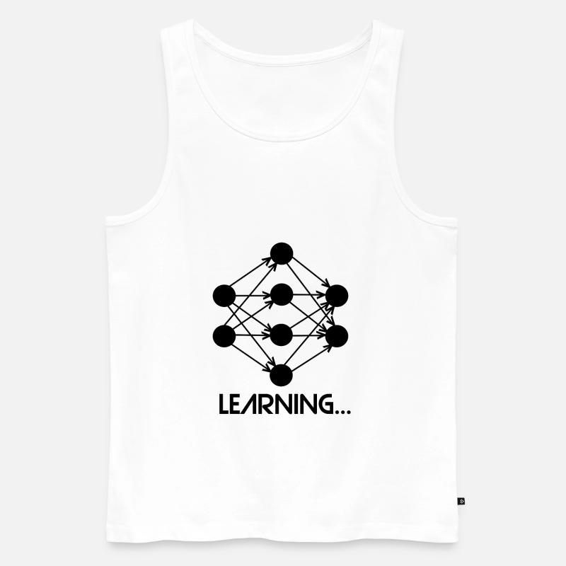 Machine Learning Neuronales Netz - Männer Premium Bio Tank Top - Weiß