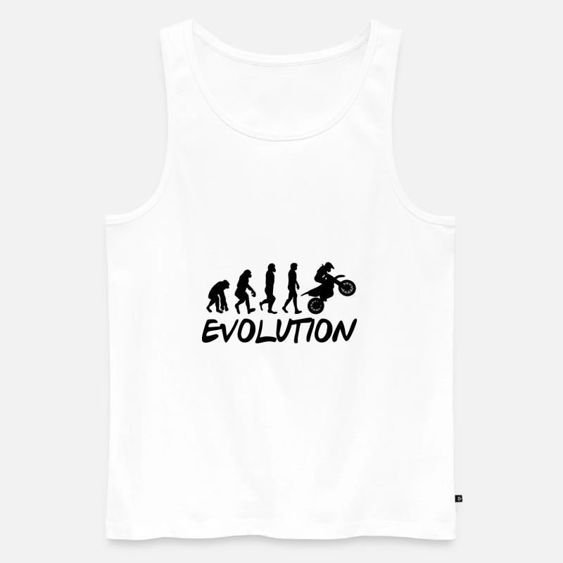 Motorrad Evolution - Männer Premium Bio Tank Top - Weiß