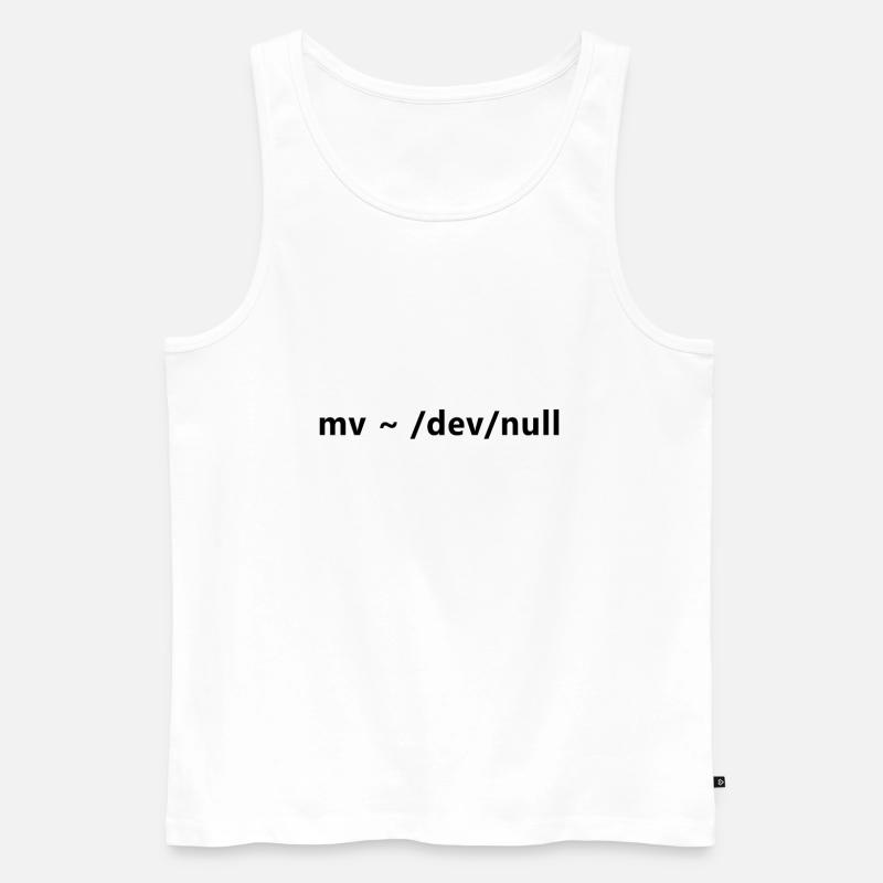 Linux Admin Gefährliche Linux Commands - Männer Premium Bio Tank Top - Weiß