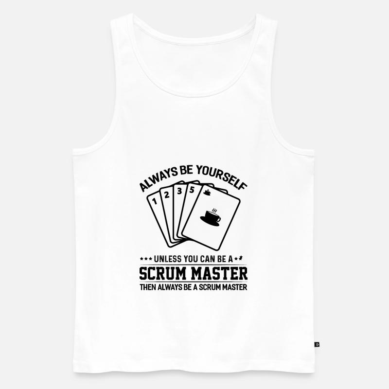 Scrum Master Agile Software Development - Men's Premium Organic Tank Top - white