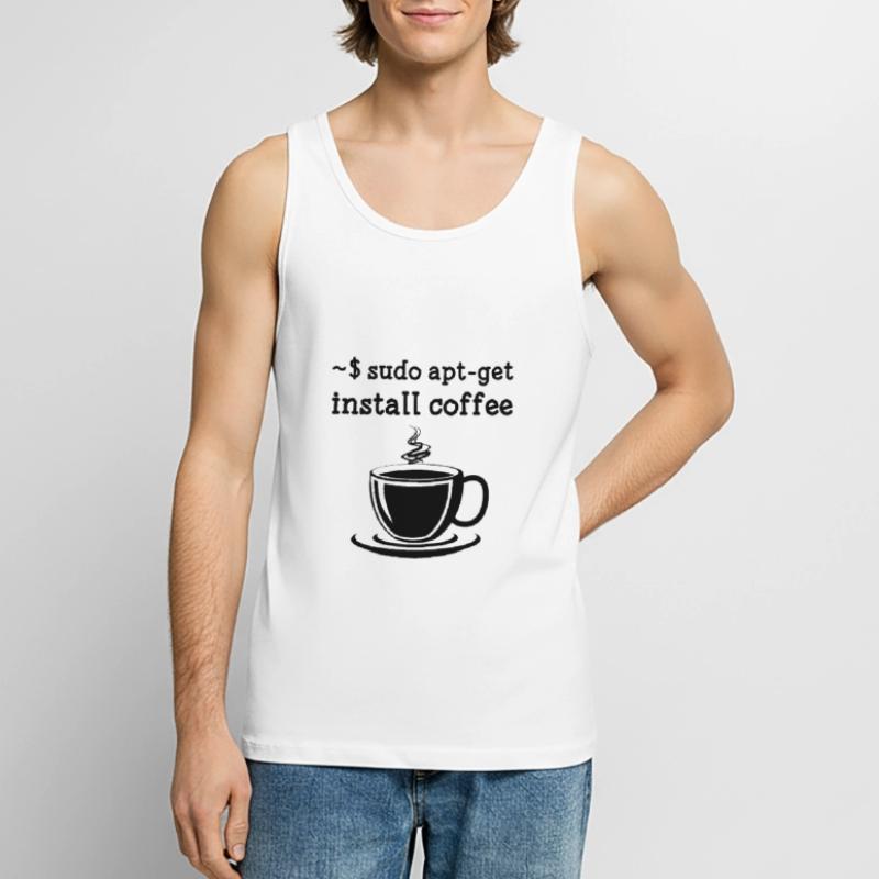Linux Sudo Apt-Get Install Coffee Men's Premium Organic Tank Top
