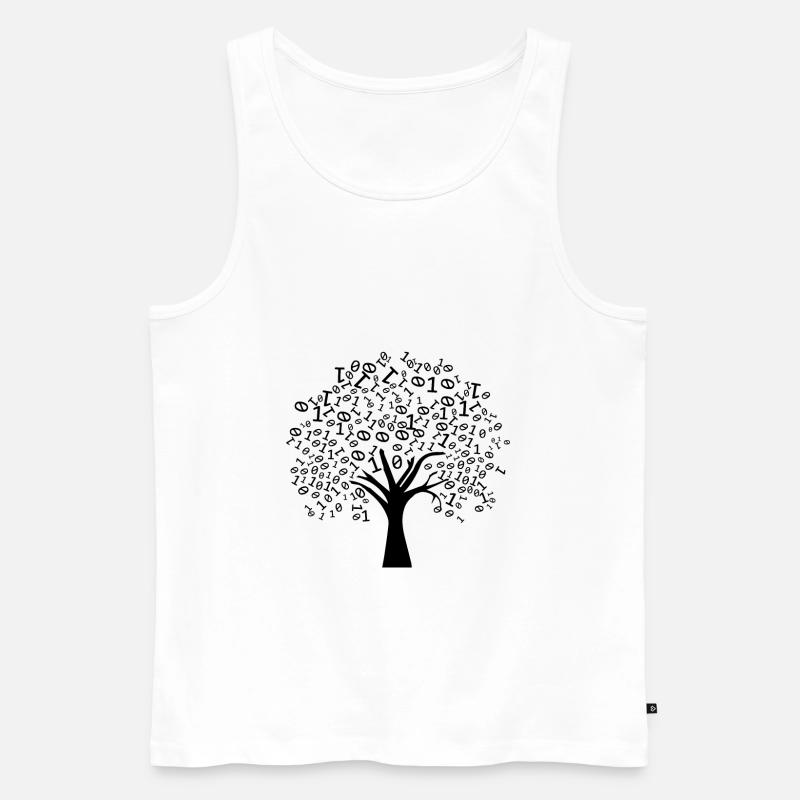 Programmierer Binärer Baum - Männer Premium Bio Tank Top - Weiß