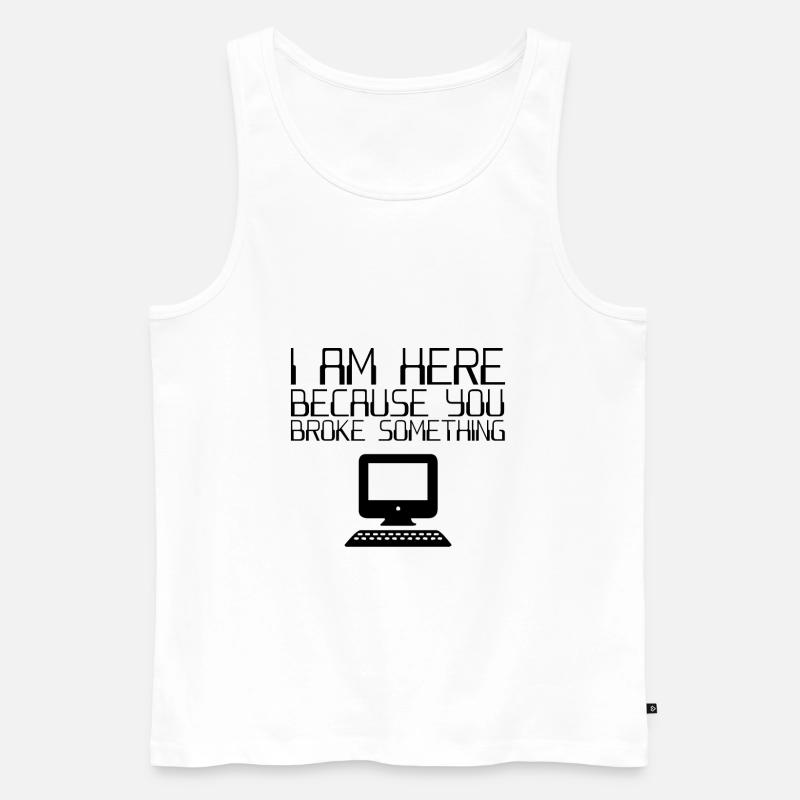 IT Helpdesk It Support - Männer Premium Bio Tank Top - Weiß