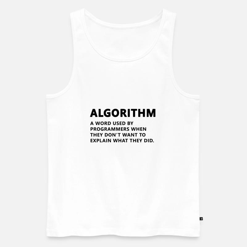 Programmer Algorithm Definition - Men's Premium Organic Tank Top - white