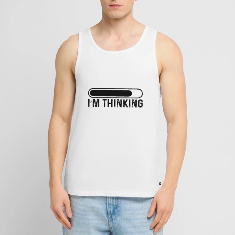 Coding Nerd Gamer I'm Thinking Programmer Men's Premium Organic Tank Top
