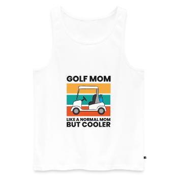 Golf Maman comme une maman normale mais plus cool Golf drôle - Débardeur bio Premium Homme - blanc - Devant - Michal (187cm)