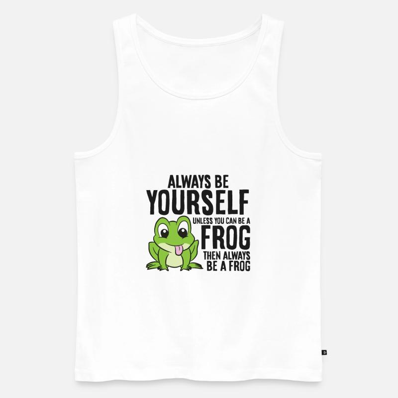 Sei immer du selbst, außer du kannst ein Frosch - Männer Premium Bio Tank Top - Weiß