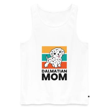Funny Dalmatian Mom Dalmatian Dog - Men's Premium Organic Tank Top - white - Front - Michal (187cm)