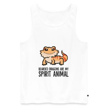 Bearded Dragons Are My Spirit Animal Bearded - Men's Premium Organic Tank Top - white - Front - Michal (187cm)