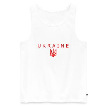 Ukraine - Débardeur bio Premium Homme - blanc - Devant - Michal (187cm)