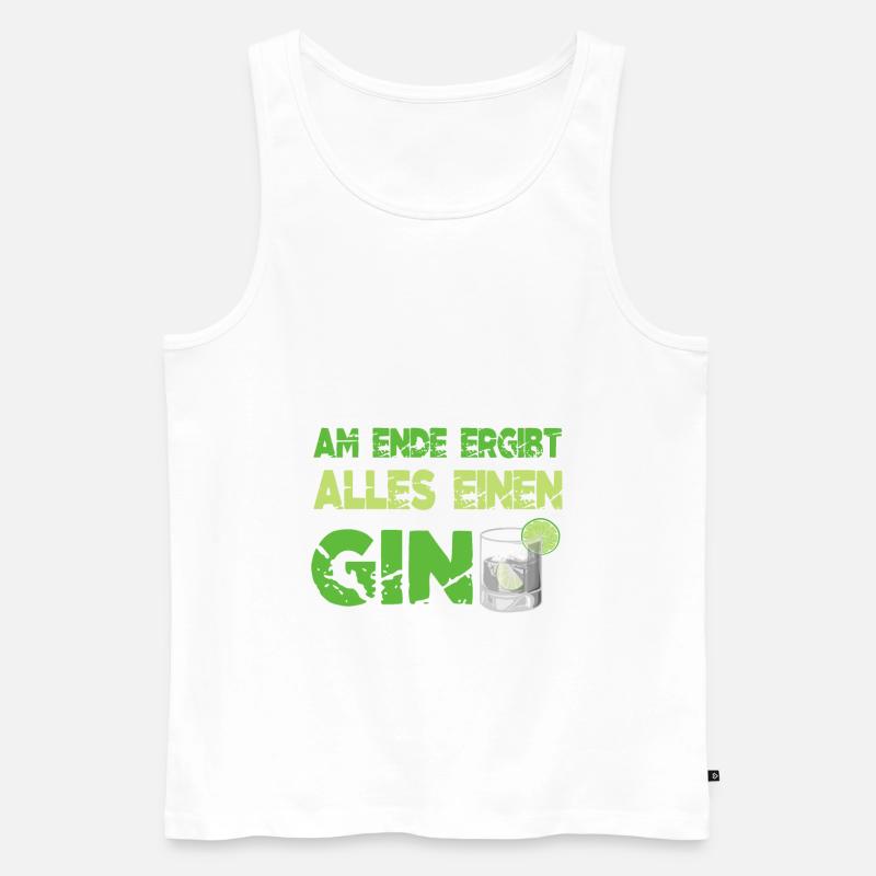 Gin - Männer Premium Bio Tank Top - Weiß