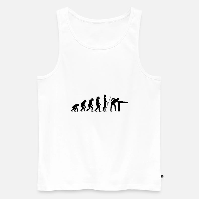 Billard Evolution - Männer Premium Bio Tank Top - Weiß