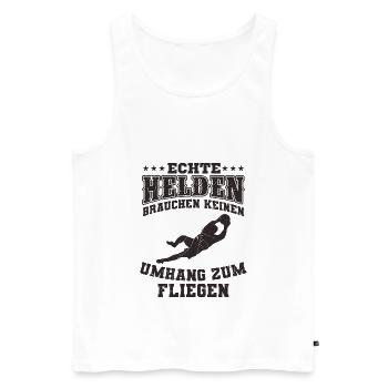 Fussball Torwart - Männer Premium Bio Tank Top - Weiß - Vorne - Michal (187cm)