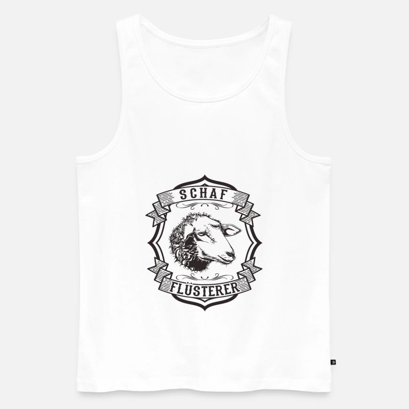 Schaf Flüsterer - Männer Premium Bio Tank Top - Weiß