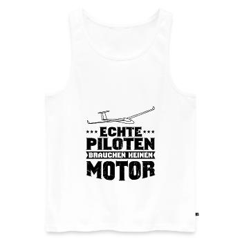 Segelflugzeug Spruch - Männer Premium Bio Tank Top - Weiß - Vorne - Michal (187cm)