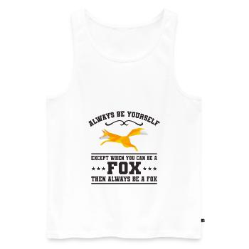 Fuchs - Männer Premium Bio Tank Top - Weiß - Vorne - Michal (187cm)